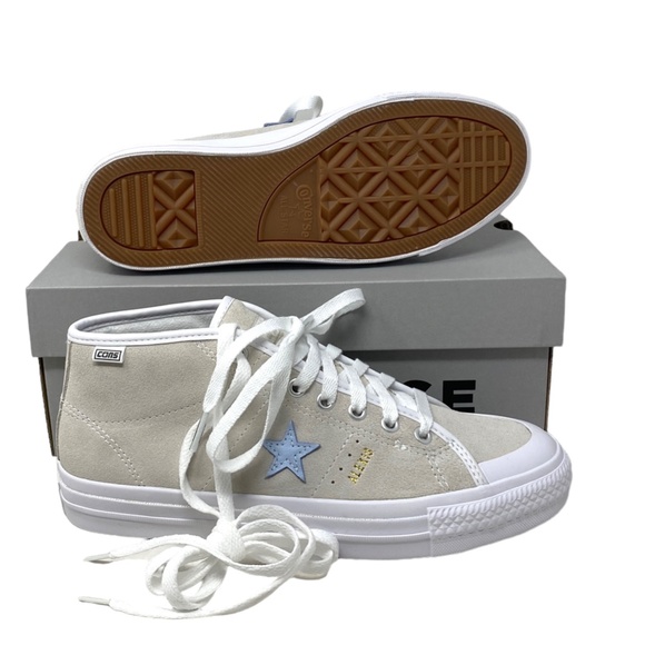 Converse x Alexis Sablone One Star Cons Pro Suede White Mid Shoes Women 171326C - Picture 4 of 9